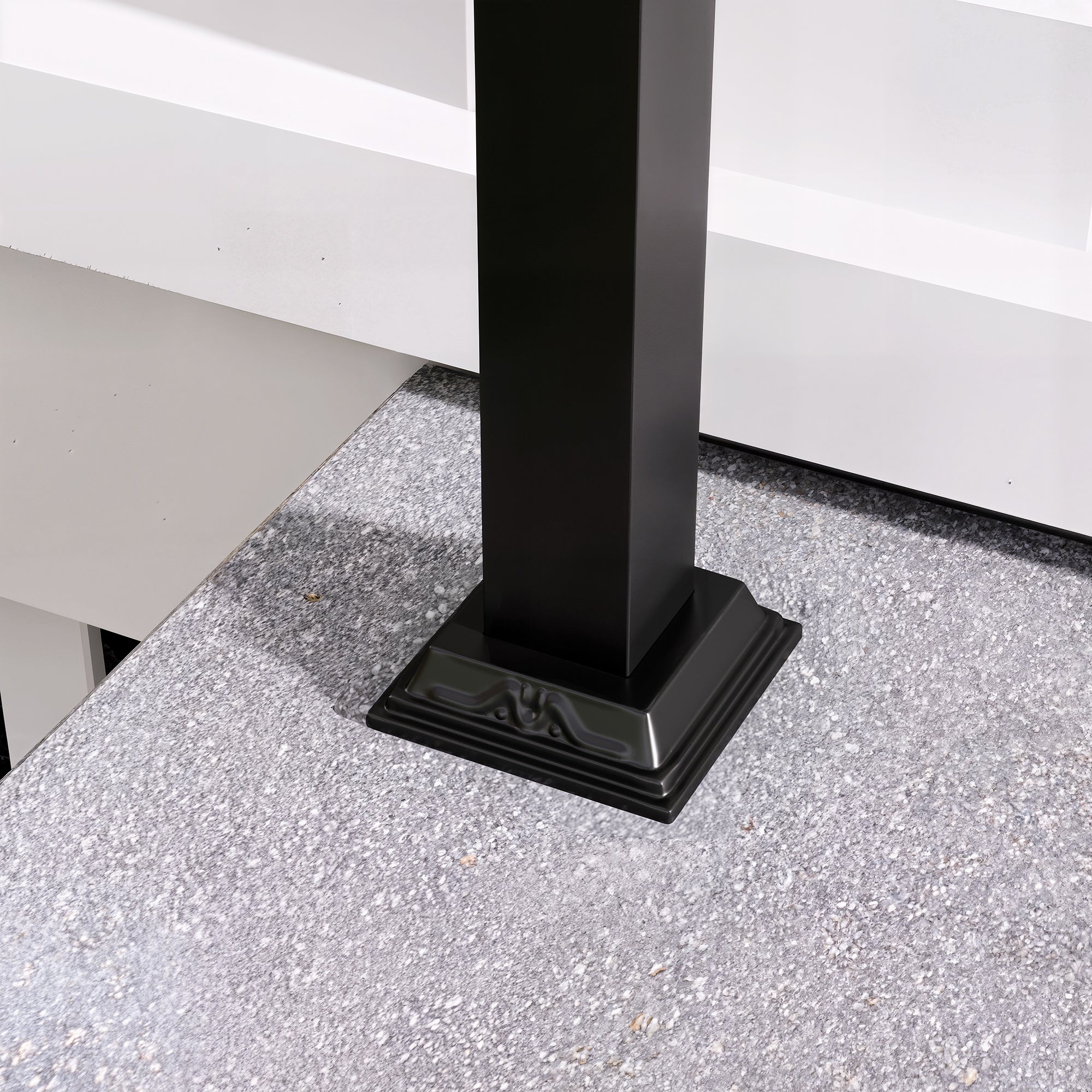 210 cm Modern Matte Black Stair Banister with Adjustable Angle