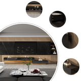 240 cm Modern Minimalist Black TV Stand Wall-Mounted And Freely Arranged TV Stand With LED