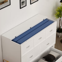 140 cm Modern Minimalist White Fold Out Bed With Power Outlets