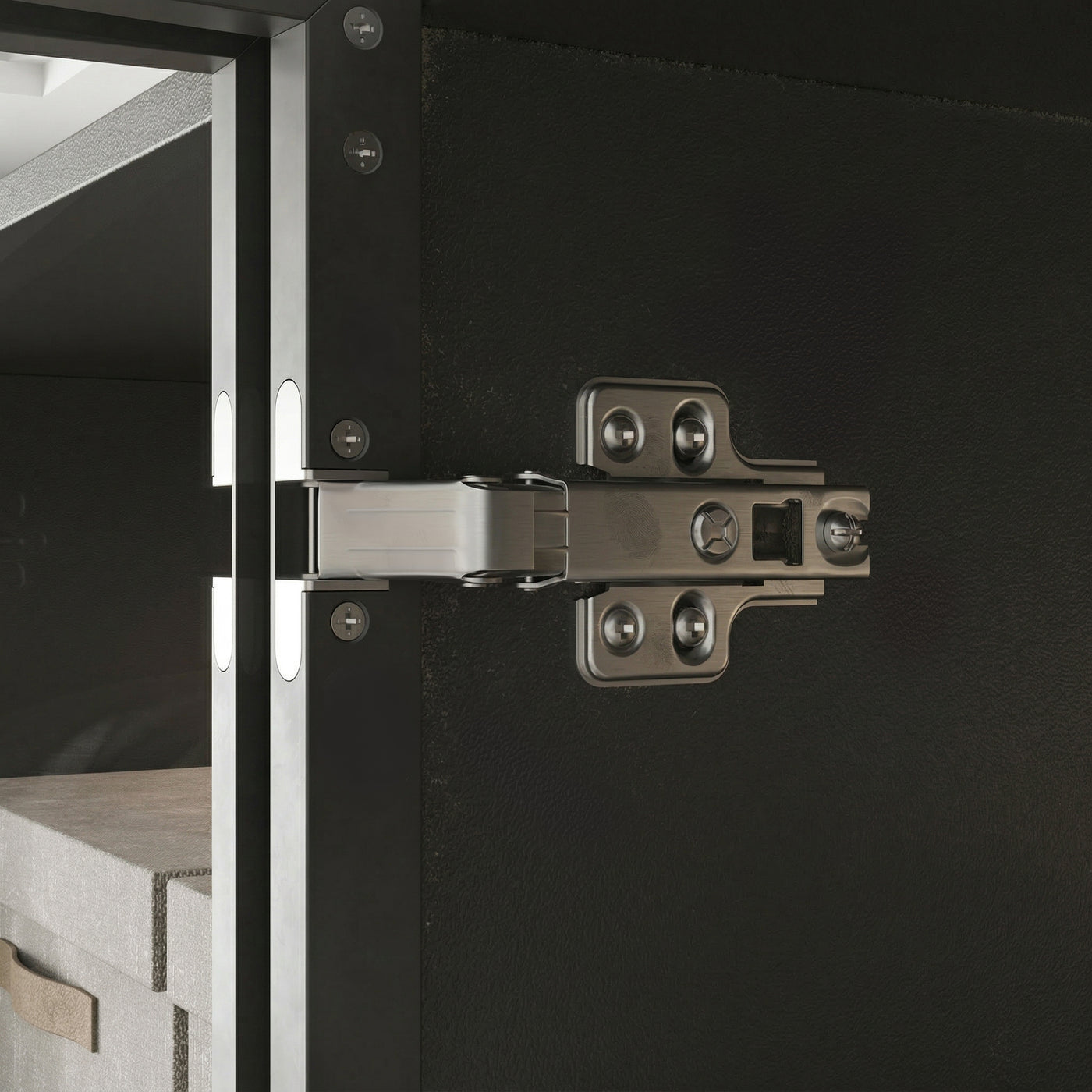 150 cm Modern Black Wardrobe Armoires With LED Lighting and Tempered Glass Doors