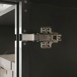 150 cm Modern Black Wardrobe Armoires With LED Lighting and Tempered Glass Doors
