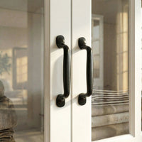 120 cm Modern White Freestanding Wood Bookcase with 3 Glass Doors