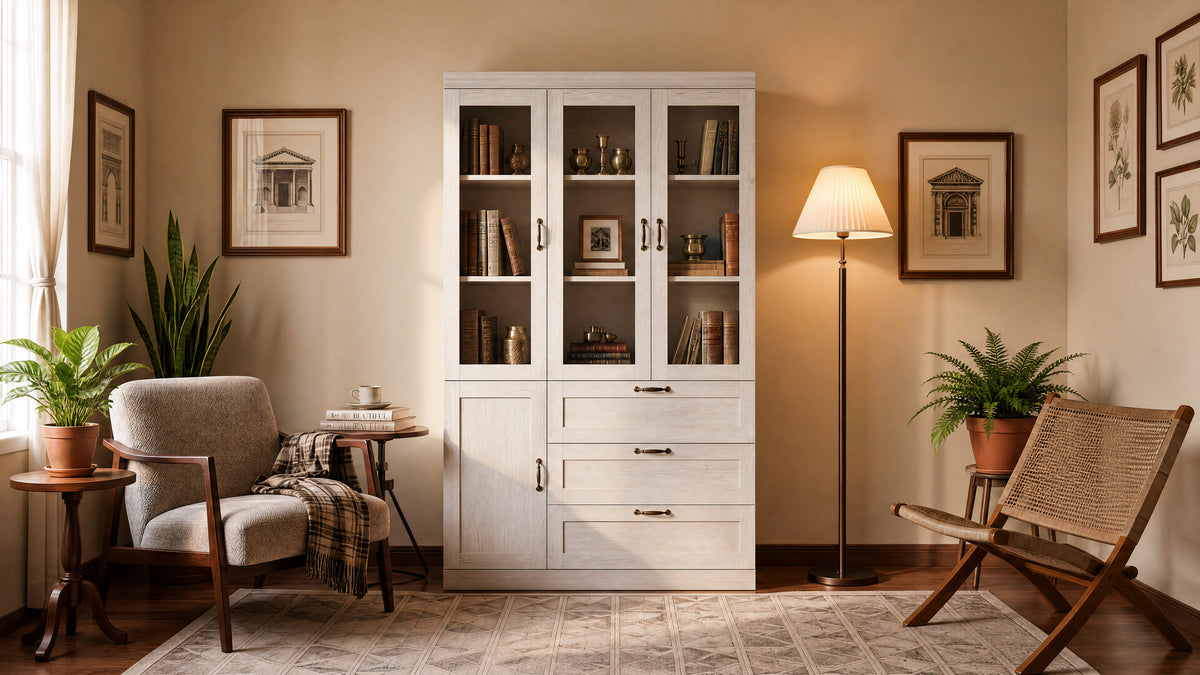 47.2" Farmhouse Display Bookcase